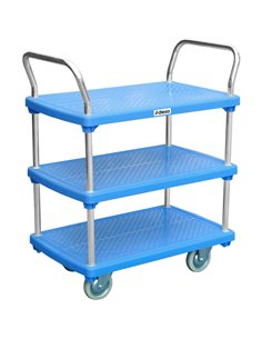 Platform Trolley 3 Tier Blue 810x500x930mm 210kg | Stalwart DA-PPT815032