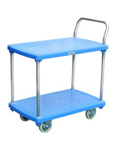 Platform Trolley 2 Tier Blue 810x500x930mm 140kg | Stalwart DA-PPT815021