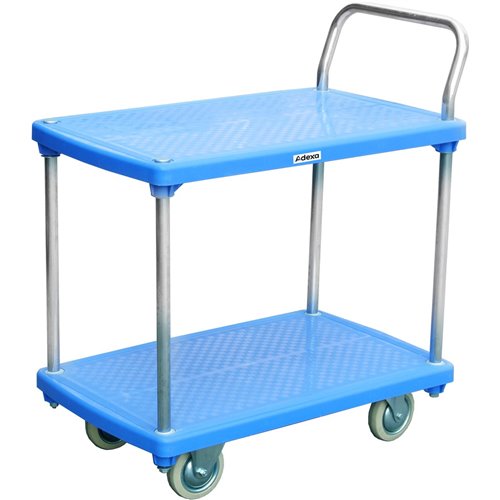 Platform Trolley 2 Tier Blue 810x500x930mm 140kg | Stalwart DA-PPT815021