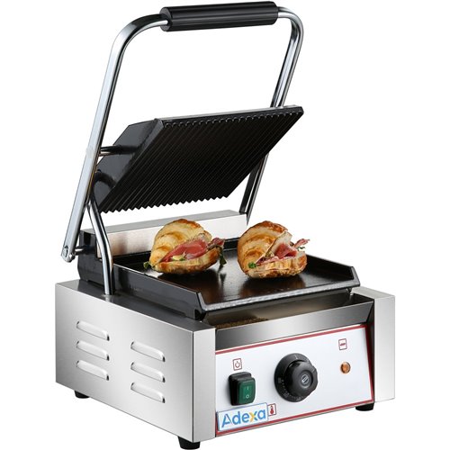 Heavy Duty Panini Contact grill Ribbed/Smooth 1.8kW | Stalwart DA-HEG811A