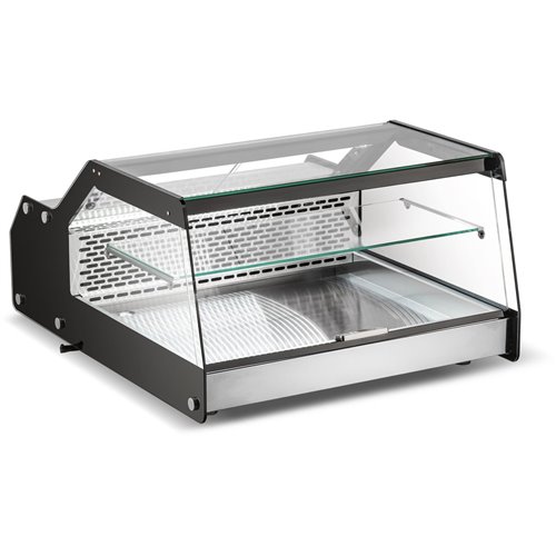 Display Merchandiser Fridge 100 litres 1 shelf + 2xGN1/1 bottom shelf Stainless Steel &amp Black | Stalwart DA-CW128