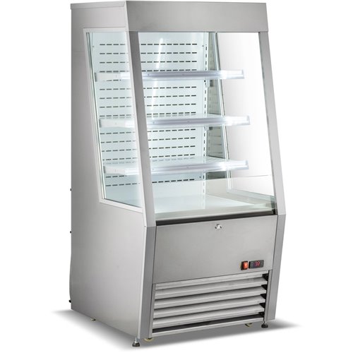 Commercial Display Merchandiser Fridge 245 litres 3 shelves Stainless Steel | Stalwart DA-CF260S