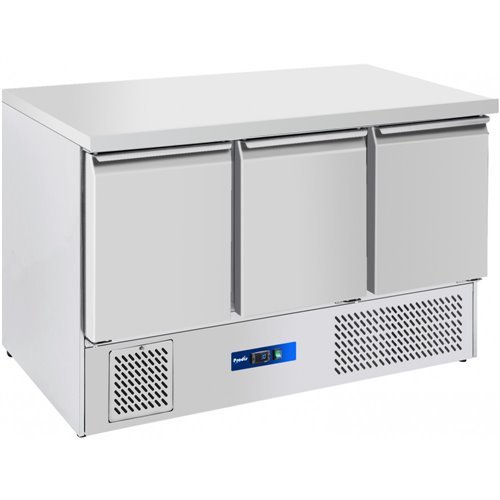 Prodis EC-3SS 3 Door Compact Saladette Counter, Flat Top