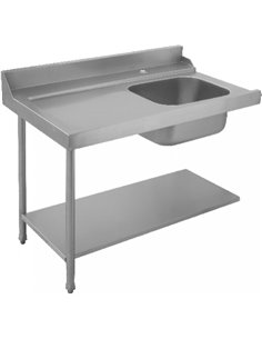 Prodis T80205 1200mm Entry Table (Left) With Sink & Splashback Compatible With T Series