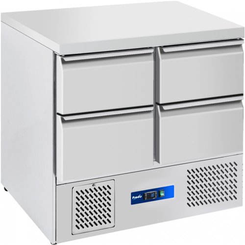 Prodis EC-4DSS 4 Drawer Compact Saladette Counter, Flat Top