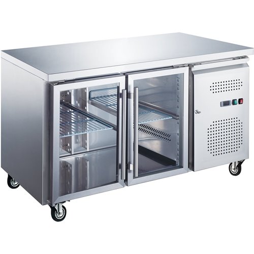 Commercial Refrigerated Counter 2 glass doors Depth 700mm | Stalwart DA-THP2100TNG