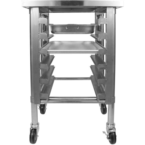 Commercial Mobile Equipment Stand with 6 Tier Tray Rack GN1/1 Marine Edges 1200x700x600mm | Stalwart DA-WHMTR70120C