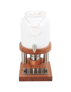 Commercial Hot and Cold Beverage Dispenser 10 litres Wooden Base | Stalwart DA-YDCMTW