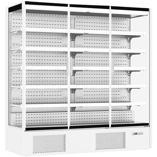 Commercial Triple Door Display Merchandiser Fridge 1147 litres White | Stalwart DA-MULTI155GLASSWHITE