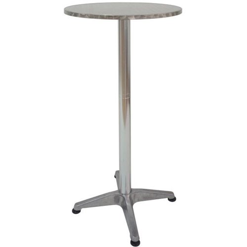 Bar Table Aluminium 600mm Round Indoors &amp Outdoors | Stalwart DA-SC059A