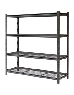 Professional Heavy Duty Wire Shelving Unit 1500x600x1830mm 4 shelves Black | Stalwart DA-FUJI401