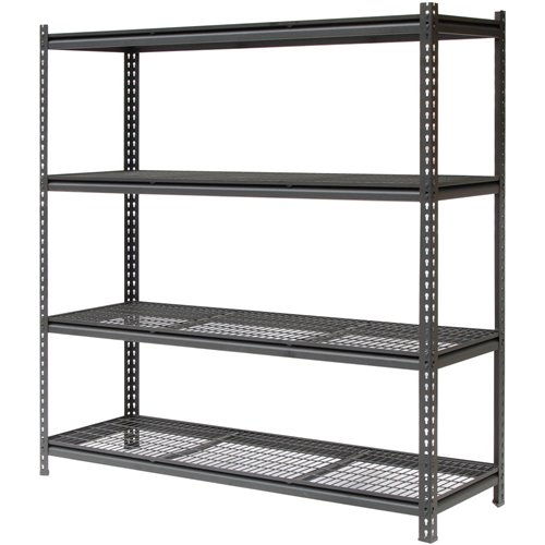 Professional Heavy Duty Wire Shelving Unit 1500x600x1830mm 4 shelves Black | Stalwart DA-FUJI401