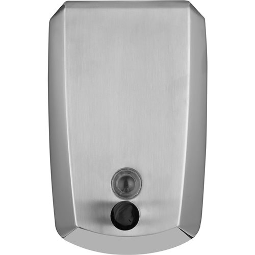 Commercial Wall Mounted Manual Soap Dispenser Brushed Chrome | Stalwart DA-KW7260