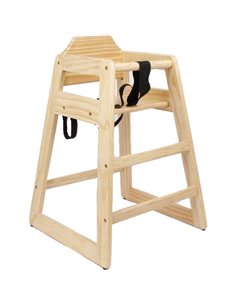 Restaurant Wood High Chair Natural | Stalwart DA-F1050NT