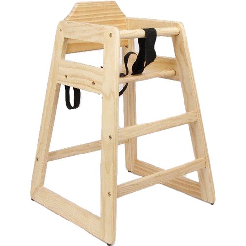 Restaurant Wood High Chair Natural | Stalwart DA-F1050NT