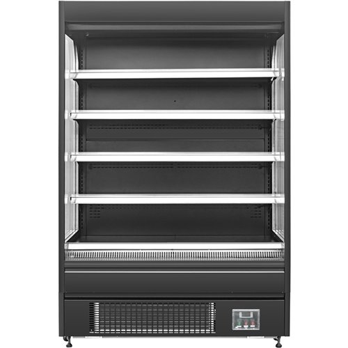 Wall Cabinet Multi Deck Refrigerator Night Curtain Black 1000x800x2000mm | Stalwart DA-KMDP1080E