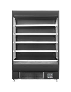 Wall Cabinet Multi Deck Refrigerator Night Curtain Black 1320x800x2000mm | Stalwart DA-KMDP1380E