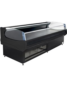 Open Deli counter Straight glass front Width 1955mm Black | Stalwart DA-KSCP2011RF