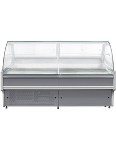 Serve over Deli counter Curved glass front Width 1200mm | Stalwart DA-KSCP1208RCC