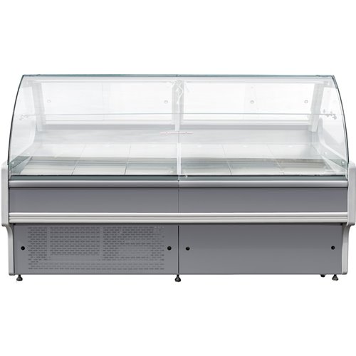 Serve over Deli counter Curved glass front Width 1200mm | Stalwart DA-KSCP1208RCC