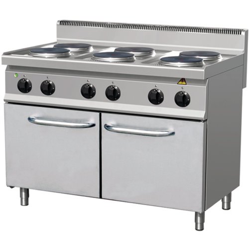 Professional Electric Cooker 6 plates 13.8kW Cabinet base | Stalwart DA-THE7P6M