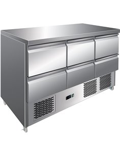 Refrigerated prep Counter 6 drawers | Stalwart DA-S9036D