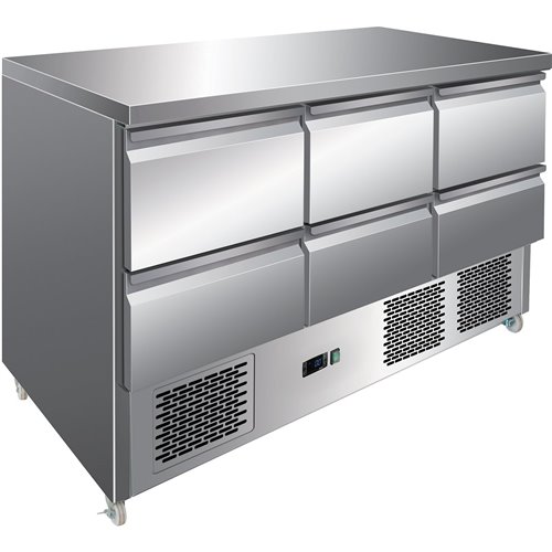 Refrigerated prep Counter 6 drawers | Stalwart DA-S9036D