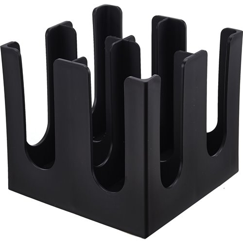 Black Cup Holder / Dispenser 4 Stacks Square | Stalwart DA-WQB3004