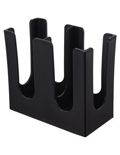 Black Cup Holder / Dispenser 2 Stacks | Stalwart DA-WQB3003