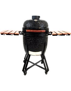 22" Ceramic Kamado BBQ Grill Egg XL Black | Stalwart DA-SE21BLACK