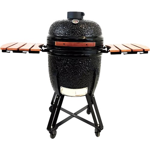 22" Ceramic Kamado BBQ Grill Egg XL Black | Stalwart DA-SE21BLACK