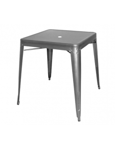 Gun Metal Grey Steel Bistro Table