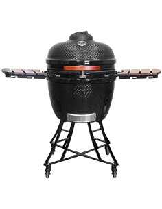 24&quot Ceramic Kamado BBQ Grill Egg XL Black | Stalwart DA-SE24BLACK