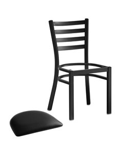 Black Steel Chair Frame | Stalwart DA-GS694FRAMEBLACK