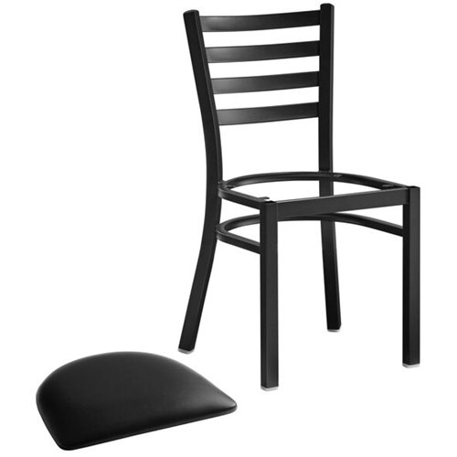 Black Steel Chair Frame | Stalwart DA-GS694FRAMEBLACK