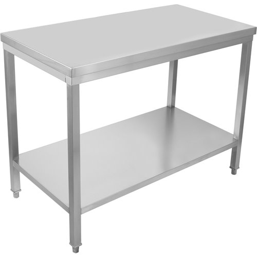 Professional Work table Stainless steel Undershelf 1400x700x900mm | Stalwart DA-SWT70140