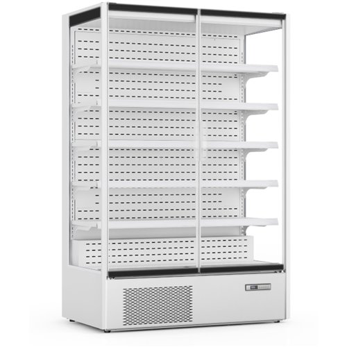 Commercial Double Door Display Merchandiser Fridge 764 litres White | Stalwart DA-MULTI144GLASSWHITE