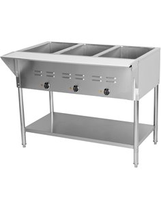 Commercial Bain Marie Table 3xGN1/1 Dry heat | Stalwart DA-NVC3