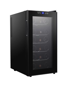 Professional Glass Front Wine Cooler 50 Litres Black | Stalwart DA-CW52FD