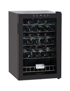 Professional Glass Front Wine Cooler 128 Litres Black | Stalwart DA-JC130E