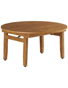 Vineyard Folding Catering Table Round 6ft Pine Wood 1800x760mm | Stalwart DA-DGW003272R