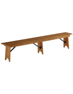 Vineyard Folding Bench 8ft Pine Wood 2400x300x457mm | Stalwart DA-DGW00339612