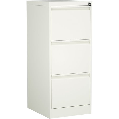 Professional Filing Cabinet 3 drawer 460x620x1025mm White | Stalwart DA-MXDC2WHITE