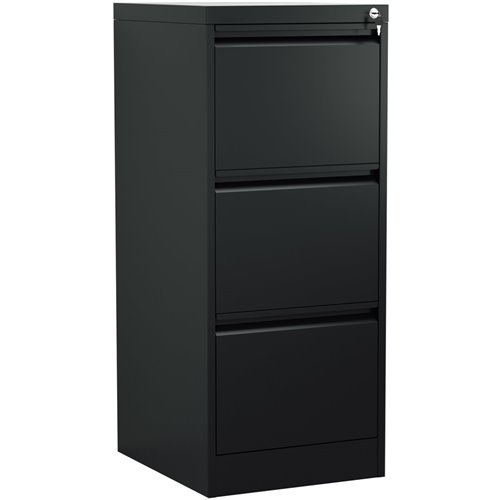 Professional Filing Cabinet 3 drawer 460x620x1025mm Black | Stalwart DA-MXDC2BLACK