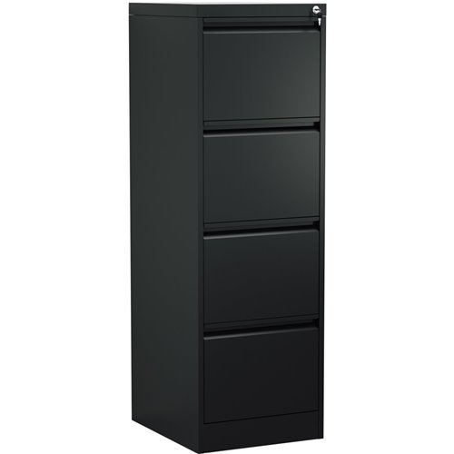 Professional Filing Cabinet 4 drawer 460x620x1330mm Black | Stalwart DA-MXDC3BLACK