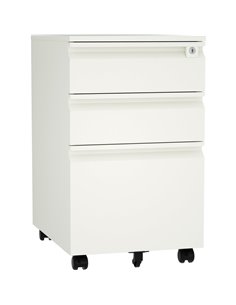 Professional Mobile Filing &amp Storage Cabinet 3 drawer 390x500x650mm White | Stalwart DA-SEMC1WHITE