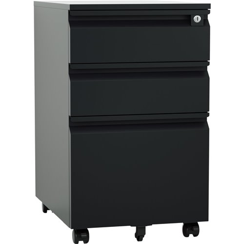 Professional Mobile Filing &amp Storage Cabinet 3 drawer 390x500x650mm Black | Stalwart DA-SEMC1BLACK