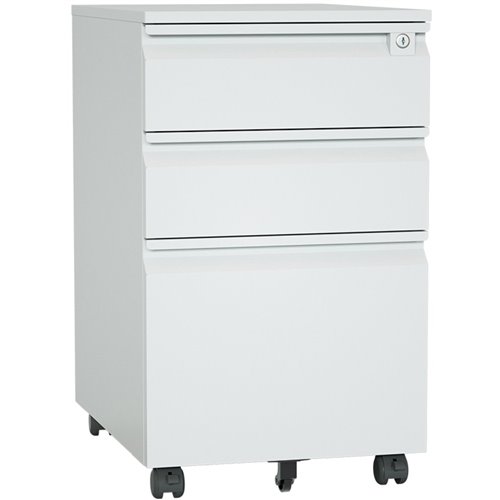 Professional Mobile Filing &amp Storage Cabinet 3 drawer 390x500x650mm Light Grey | Stalwart DA-SEMC1LIGHTGREY