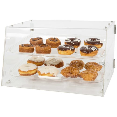 2 Tier Acrylic Bakery Display Case with Front and Rear Doors | Stalwart DA-DETDTBC10902