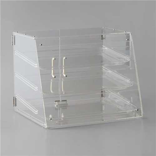 3 Tier Acrylic Bakery Display Case with Rear Doors | Stalwart DA-DETDTBC10903